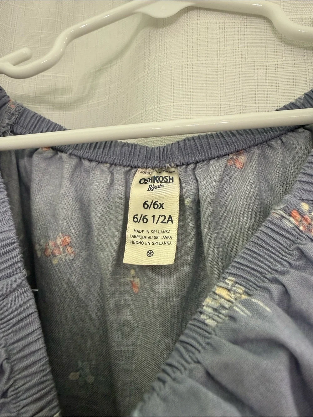 OshKosh B'gosh Blue Floral Casual Girls Dress
